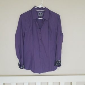 Purple Express Button Up